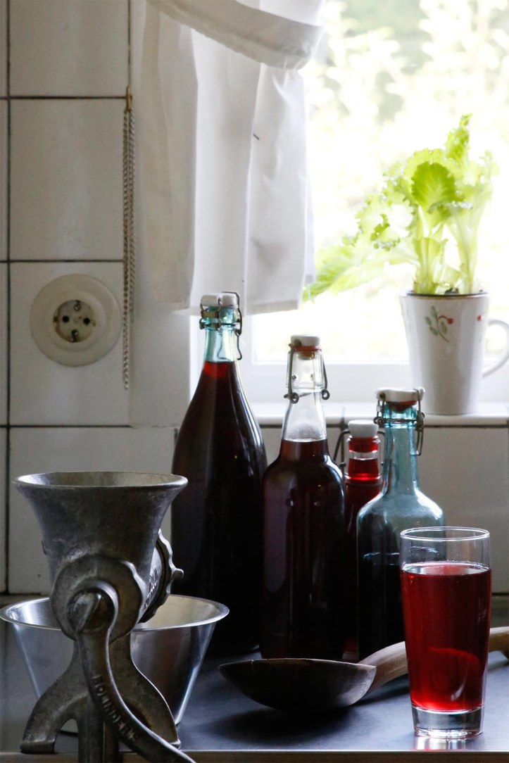 Häggbärs- och lingonsaft